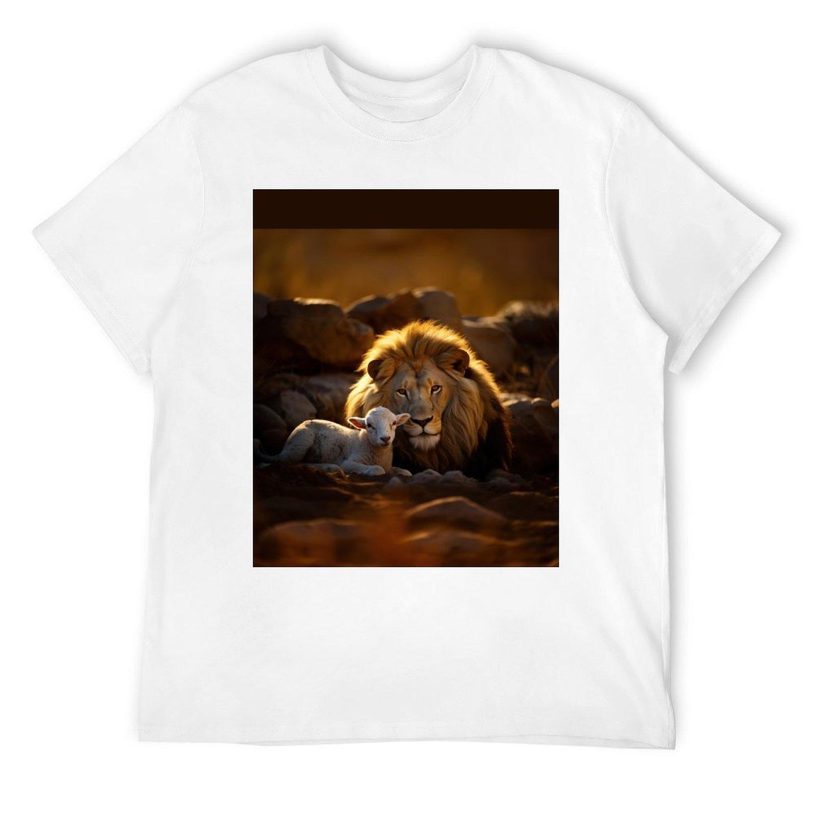 The Lion And The Lamb TShirt Shirts Graphic Tees Plus Sizes Unisex Graphic T Shirts S