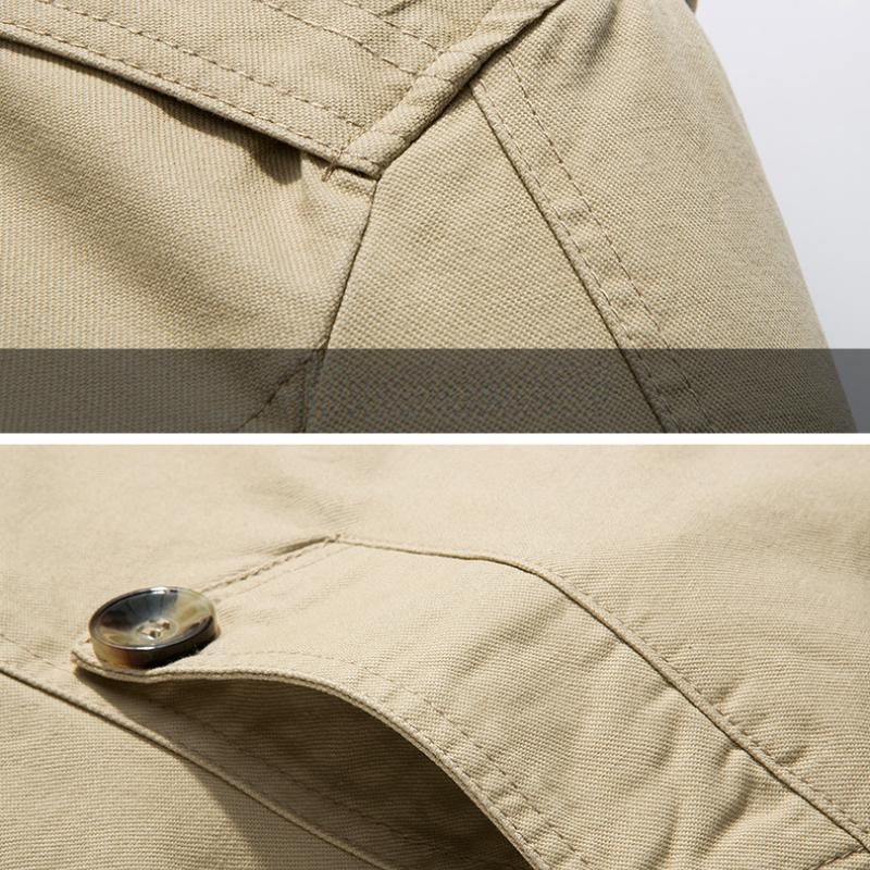 Spring and Autumn Men's New Men's Jacket Casual Men's Jacket Work Jacket Cotton Washed Windbreaker