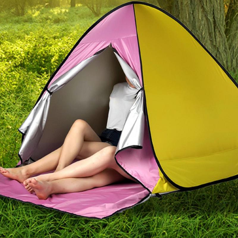 Quick Automatic Opening Beach Tent Sun Shelter UV-protective Tent Shade Lightwight Pop Up Beach Tent For Outdoor Camping Fishing
