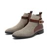 Autumn and Winter Martin Boots Men's High-top Tooling Boots Retro Thick-soled British Style Color Matching Locomotive Knight Short Boots Men