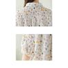 DIMANAF 2026 Plus Size New Summer Women Blouse Shirt Short Sleeve Beach Print Floral Casual Loose Cotton Lady Tops Tees Shirts