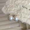 Simple and easy to match, niche, sweet pearl ear clips, no ear piercings, women's painless earrings, high-end earrings, small earlobes recommended.