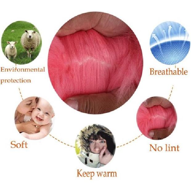 Center Console Cover, Console Cover Armrest Pads, Warm Winter Sheepskin Wool