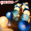 LED Cotton Balls String Lights Lantern Battery or USB Powered Wedding Home Party Ornament Lighting Stings Christmas Decoration