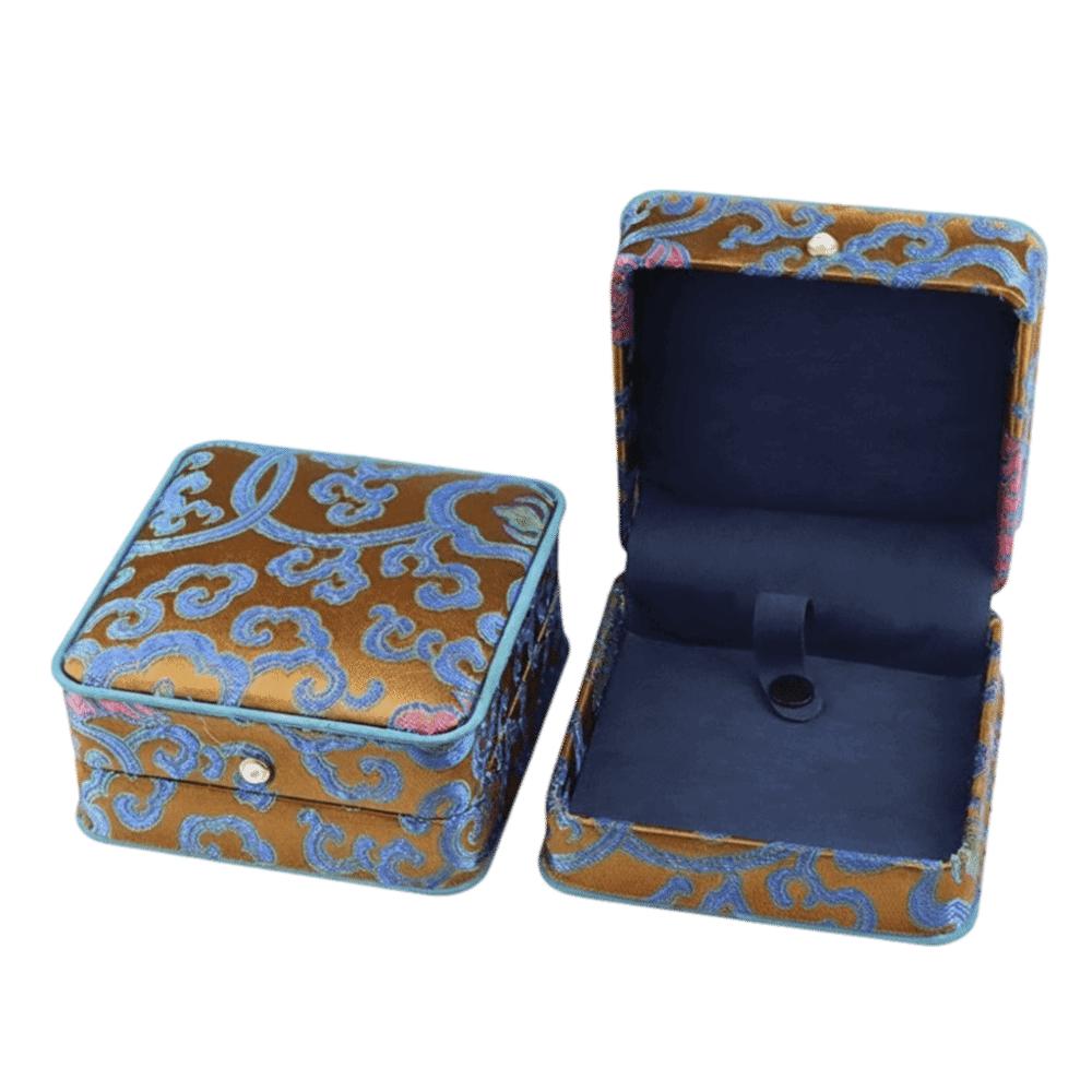 Brocade Fabric Brocade Jewelry Box Exquisite Embroidery Portable Jewelry Holder For Women