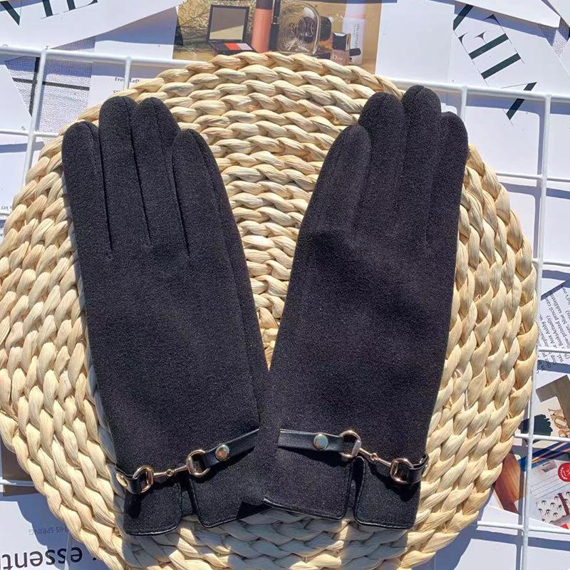 

Термоперчатки, ворсистые и утолщенные для вождения, верховой езды, перчатки для пальцев, для занятий спортом на открытом воздухе, немецкие бархатные перчатки для сенсорных экранов, женские One Size чёрный