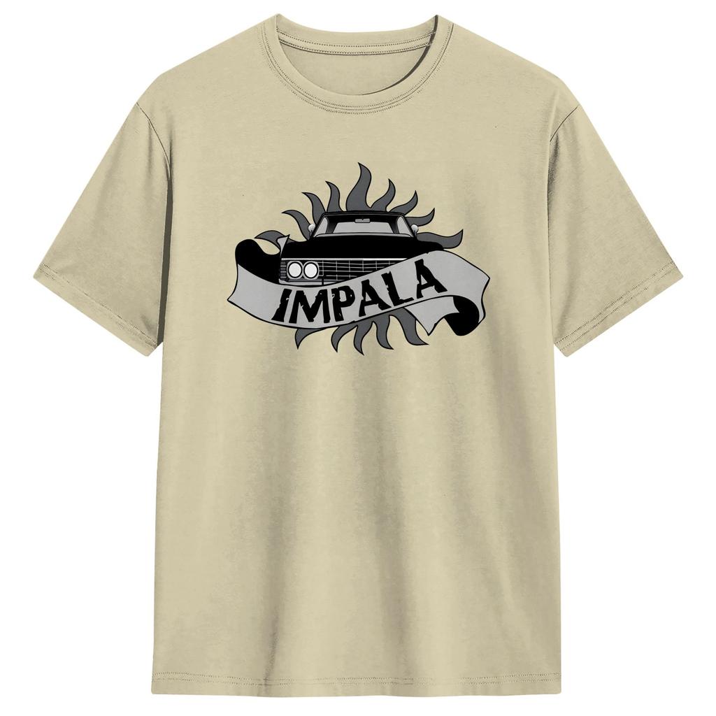 Impala Supernatural Tshirts Unisex Awesome Pure Cotton Tee Shirt Crew Neck Short Sleeve T Shirts Plus Size Tops