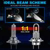 2 Stück H7 H4 LED-Scheinwerferlampen Canbus 30000LM 100W U-förmiges Kupferrohr Autolicht Turbo H11 9005 HB3 Scheinwerfer 6500K Weiß 12V Mit Lüfter