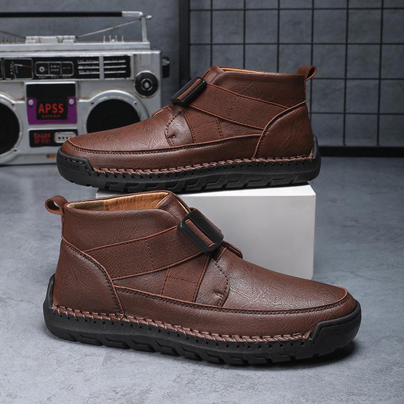 

Осенние и зимние мужские туфли ручной работы, новые мужские кожаные повседневные туфли, мужские туфли большого размера с одной педалью 40