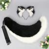 Foxes Wolf Ears Headband Faux Furs Tail Halloween Cosplay Party Costume Accessories Gumiho Costume for Women Men Gifts