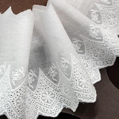 2 Metre/Lot Genişliği:10cm İyi Kalite Pamuklu İşlemeli Kumaş Dantel Giyim DIY Dantel Süsleme Giysi Dantel Dikiş Aksesuarları(