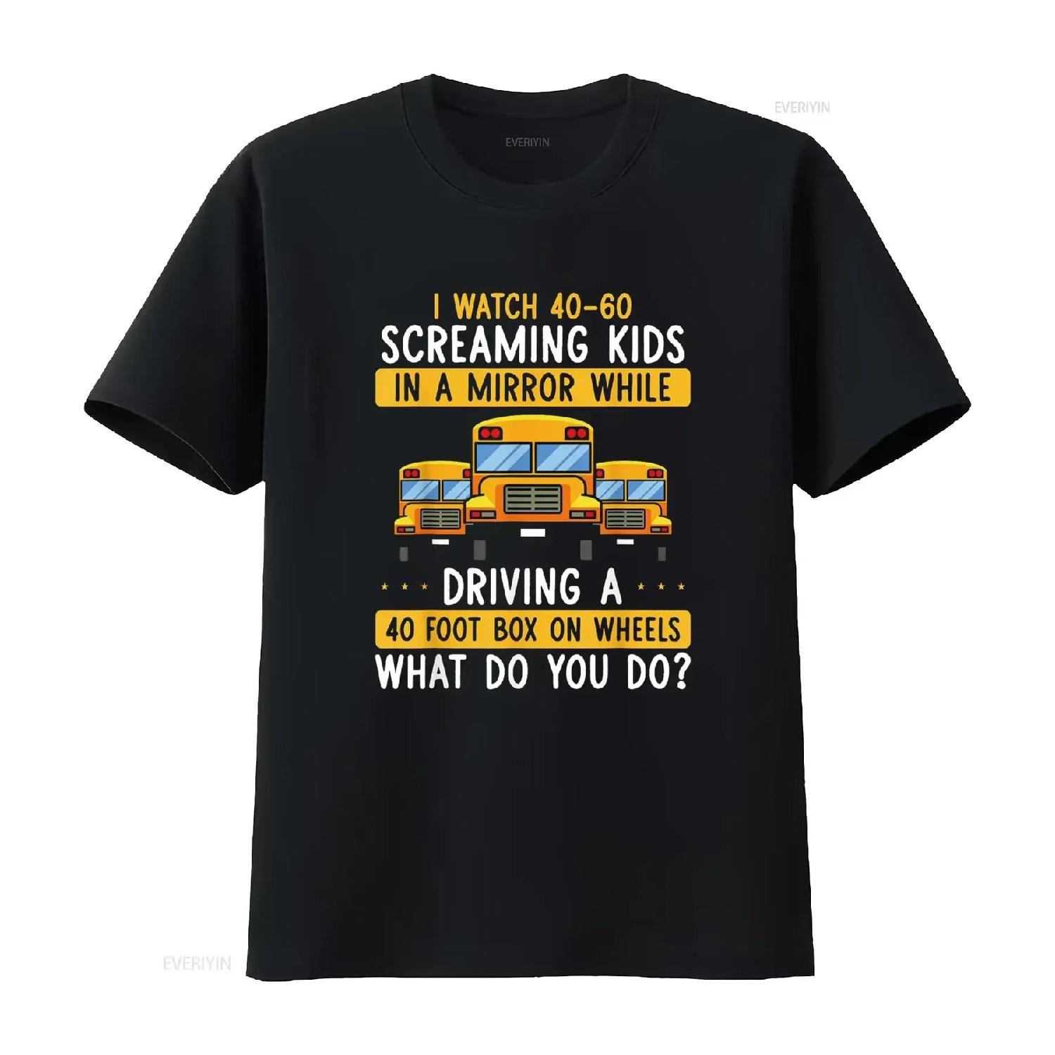 Hilarious Schoolbus Driver Saying School Bus Driving Joke T Shirt vintage Washed Stretched graphic designer clothes homme S