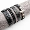 4Peces Multifuntional Leather Bracelet Fashion Wristband Adjustable Bracelet Suitable for Parties and Casual Outings