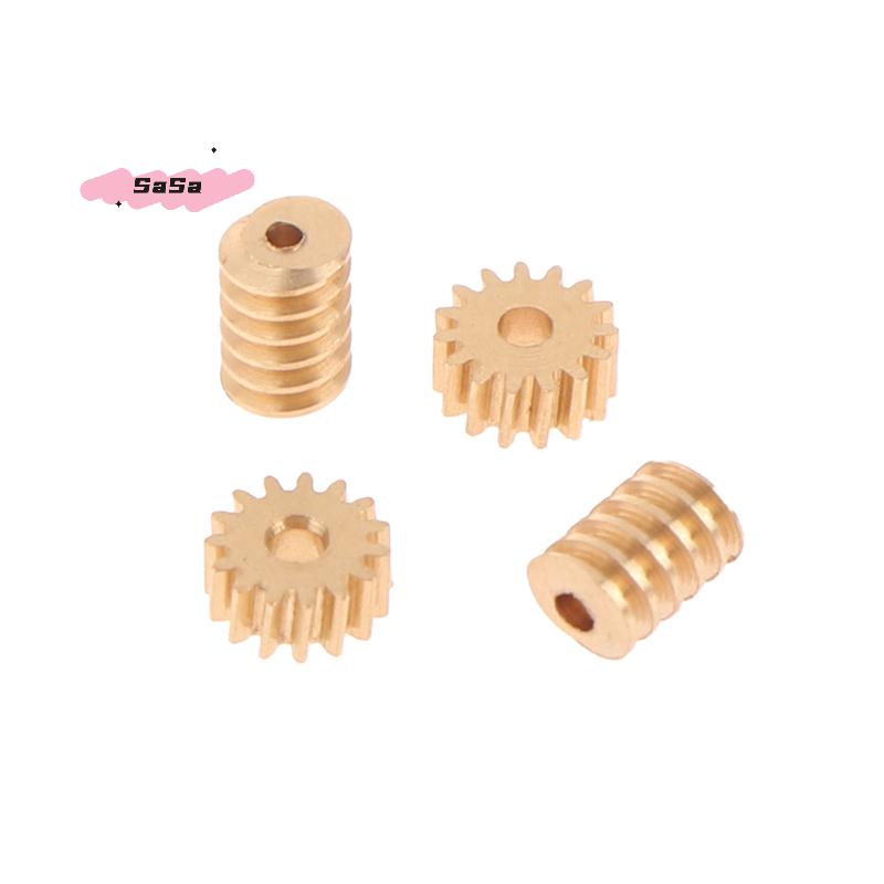 1/87 Modulus 0.2 15T Micro Brass Turbine Worm Gear Hole Diameter 0.8mm/1mm Reduction Pinion Shaft Connector for Model Railway