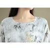 DIMANAF 2025 Summer Women Plus Size Dress Loose Floral Dress Chiffon Elegant Basic Vintage Casual Maxi Dress