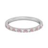 Pink Topaz Eternity Band Women Wedding Ring  - 925 Sterling Silver