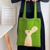 Animal Crochet Bag Handmade Knitted Tote Bag Fashion Rabbit Handbag  Shopping