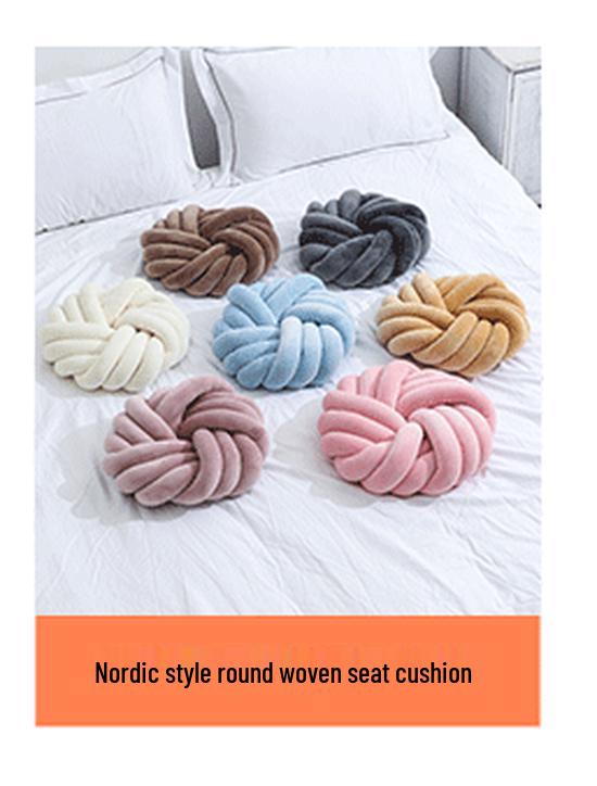 Nordic Woven Throw Pillow - Plush Square Backrest Sofa Cushion for Home Decor
