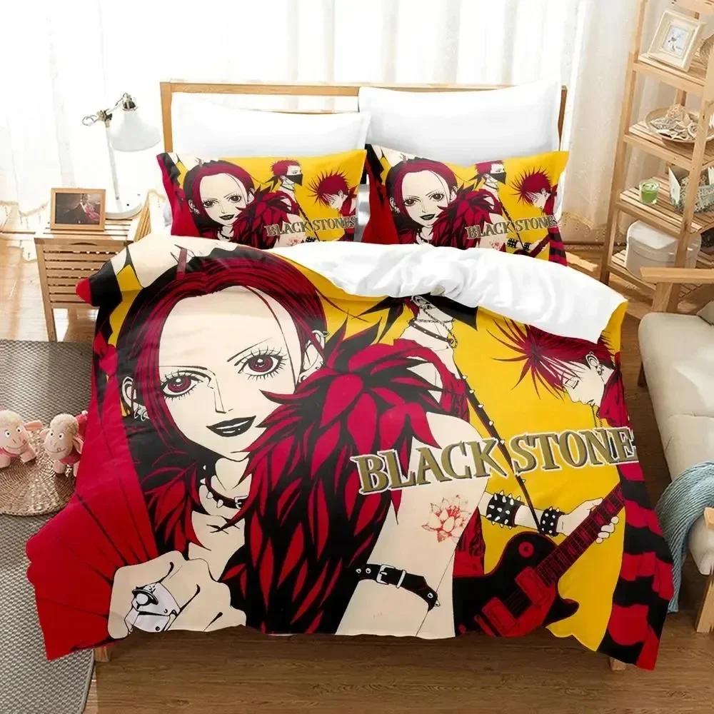 Anime Nana Black Stones Supplies Set Duvet Cover Set Bedding Sets Adults Bed With Pillowcases No Filling Luxury Birthday Gifts