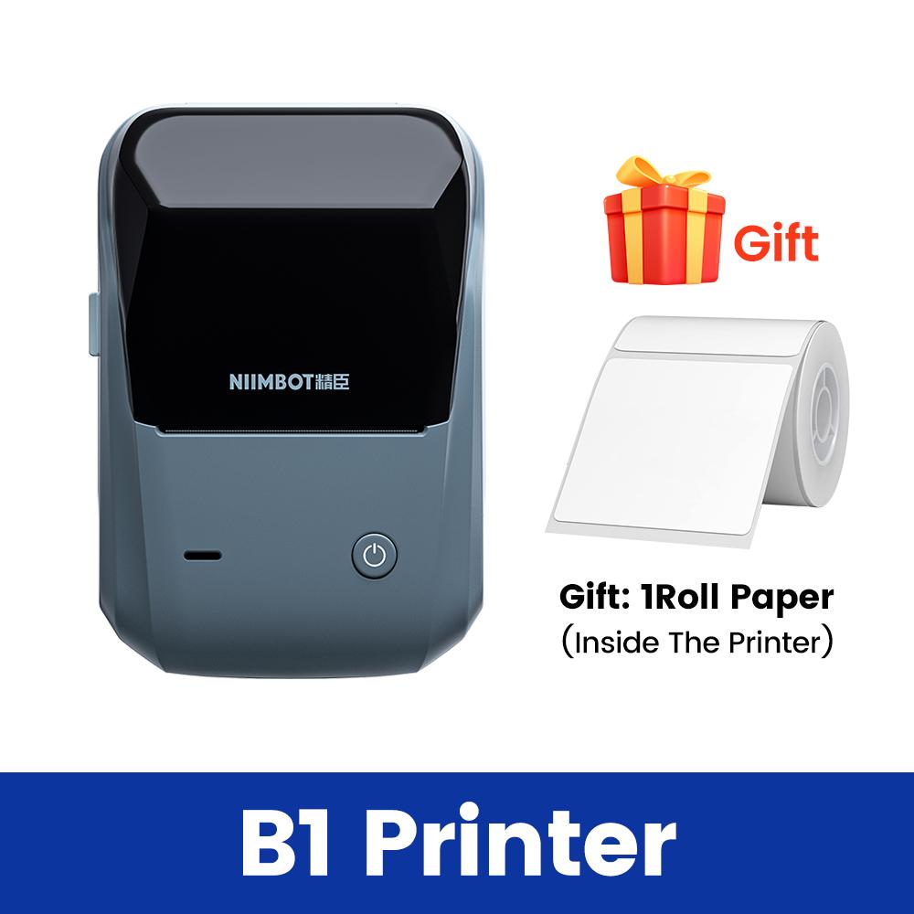 Niimbot B1 Wireless Label Maker White Color Transparent Clear Round Adhesive Sticker Business Bluetooth Labeling Printer Paper