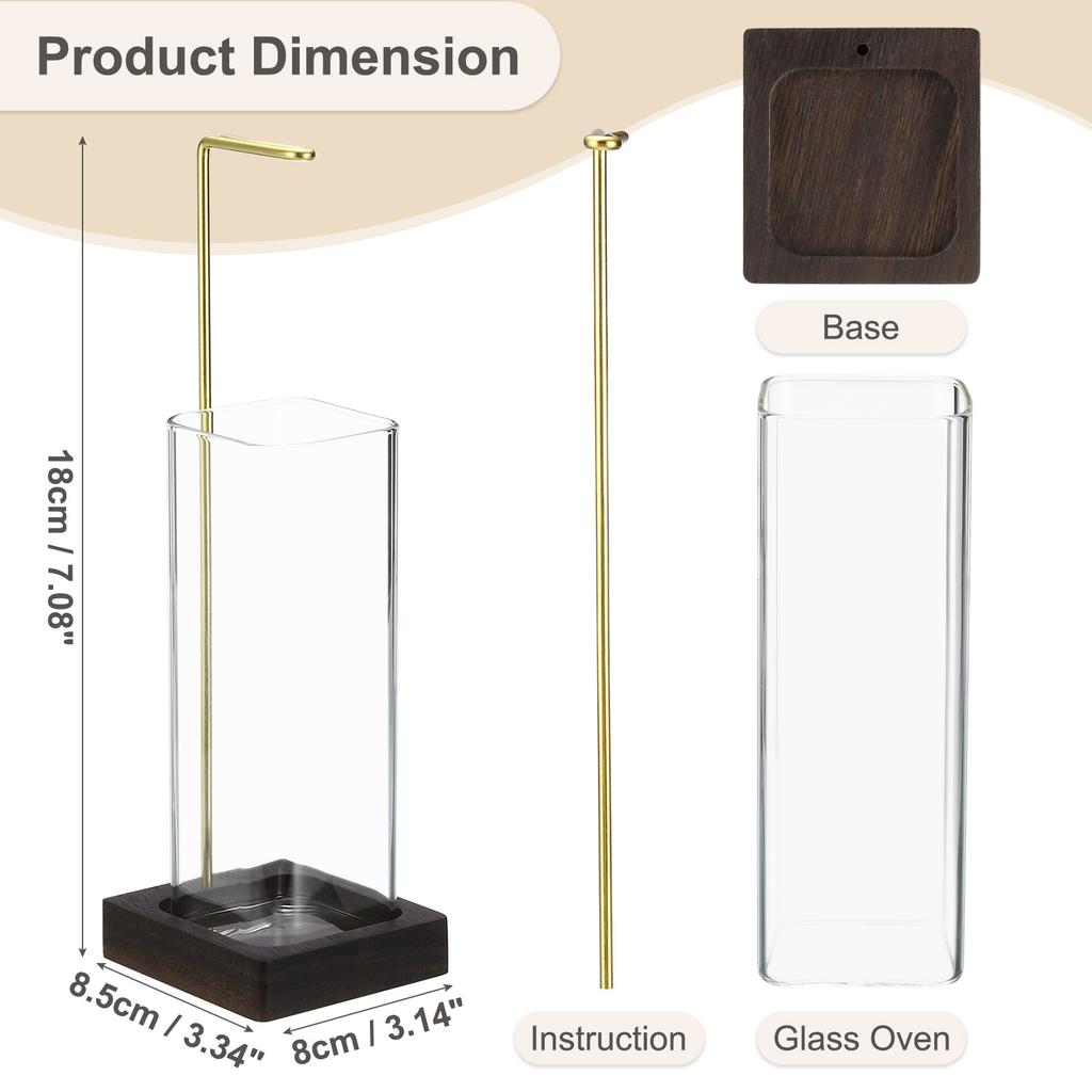 Incense Holder Modern Incense Burner with Removable Glass Ashes Catcher Incense Sticks Base for Room Decor Yoga Meditation