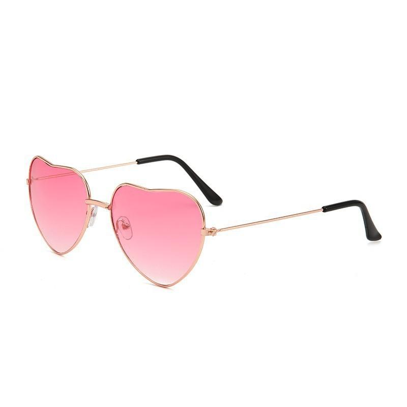 New Heart-Shaped Sunglasses Vintage Trendy Street Shooting Shades Fashion Irregular Pink Heart Sun Glasses For Women