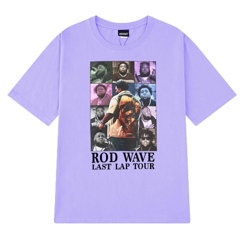 Hot Rapper Rod Wave World Tour 2025 Graphic T Shirts Unisex Women Vintage Hip Hop Streetwear Unisex Cotton Short Sleeve Tshirts