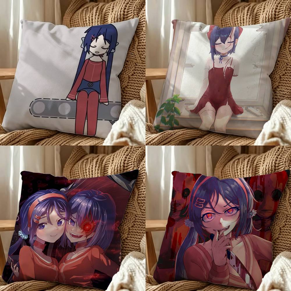 Game M-MiSide Mita Cute Square Double-Sided Printed Pillow Case Sofa Cushion Cover Bedroom Bedside Decor