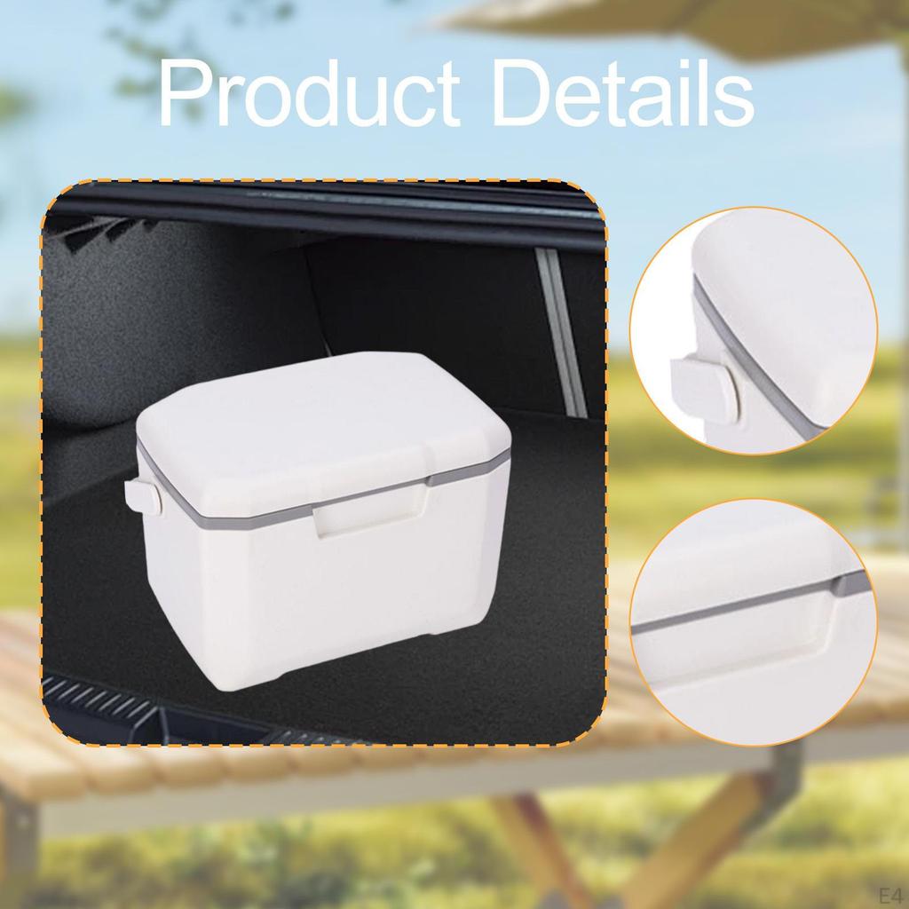 Insulated Portable Chiller 6L Leakproof with Handle Ice Retention Chest Box Outdoor for Grill