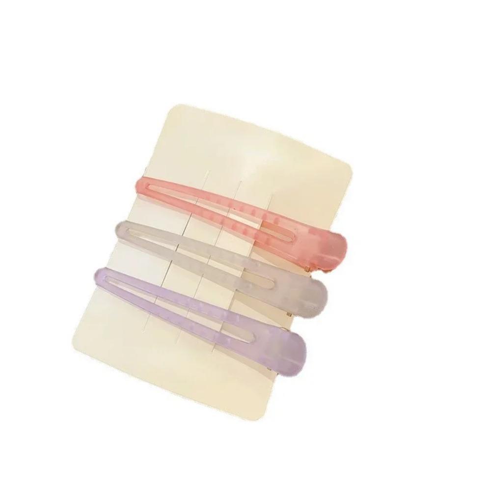 Frosted Duckbill Hair Clips 2Pcs Colorful Hairpins For Fixing Bangs Fashion Barrettes Hairdressing Headwear Hair Accessories