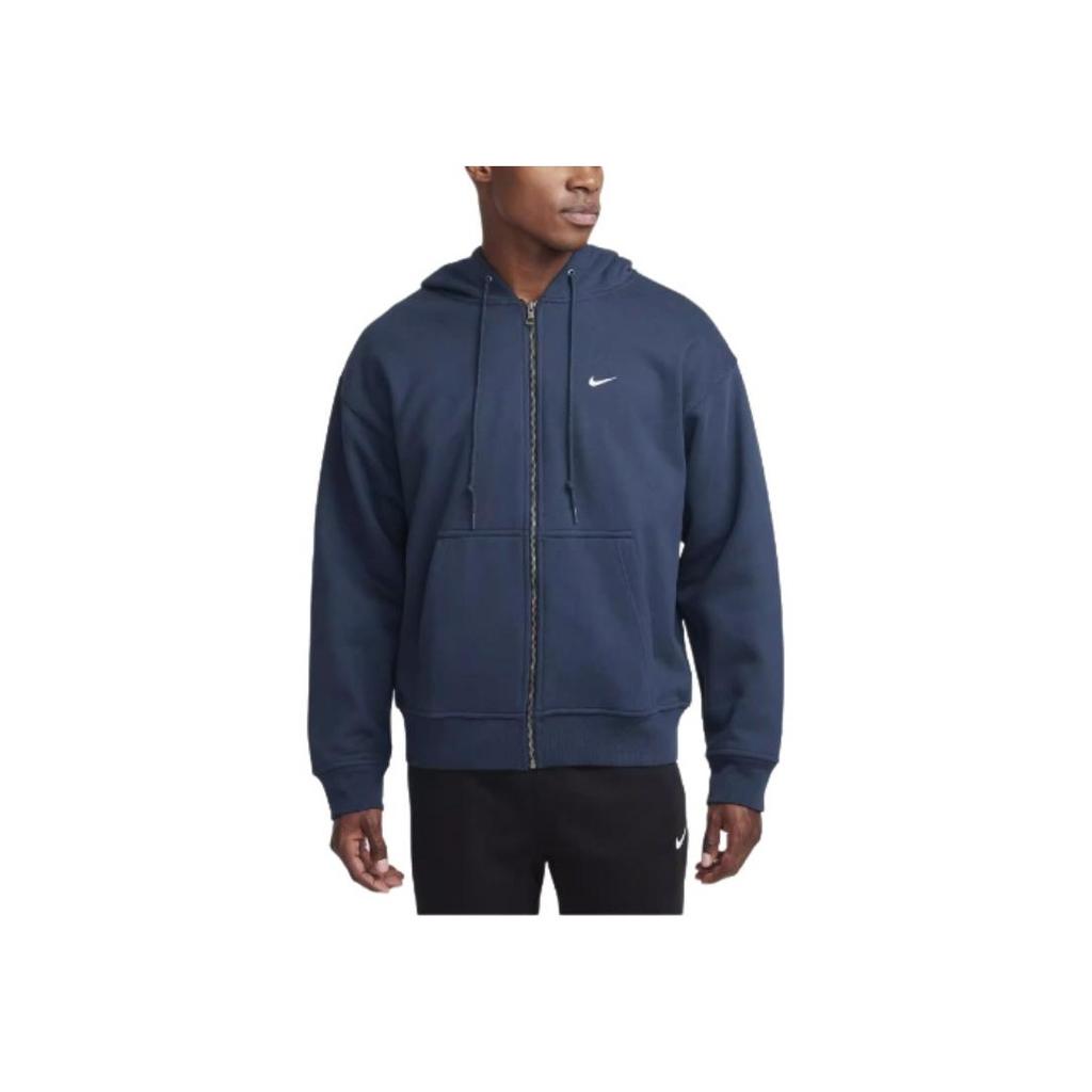 Nike Solo Swoosh Embroidered Comfortable Casual Hoodie Men hoodies Deep-Sea-Blue FZ1165-478