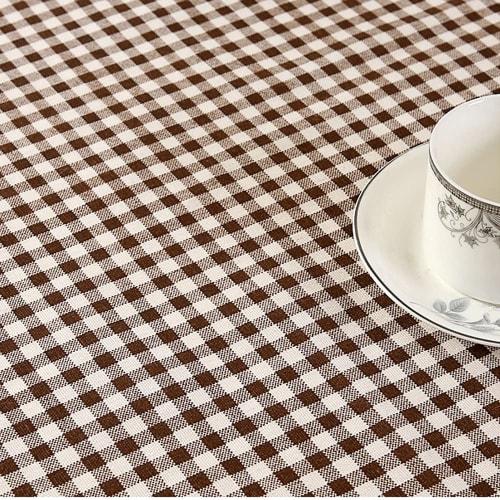 MYFTD Tablecloth, Dining Tablecloth, Checkered Pattern, Rectangular, Nordic, Pastoral Style, Stylish, Durable, Breathable Cotton Linen, Linen, Suitabl