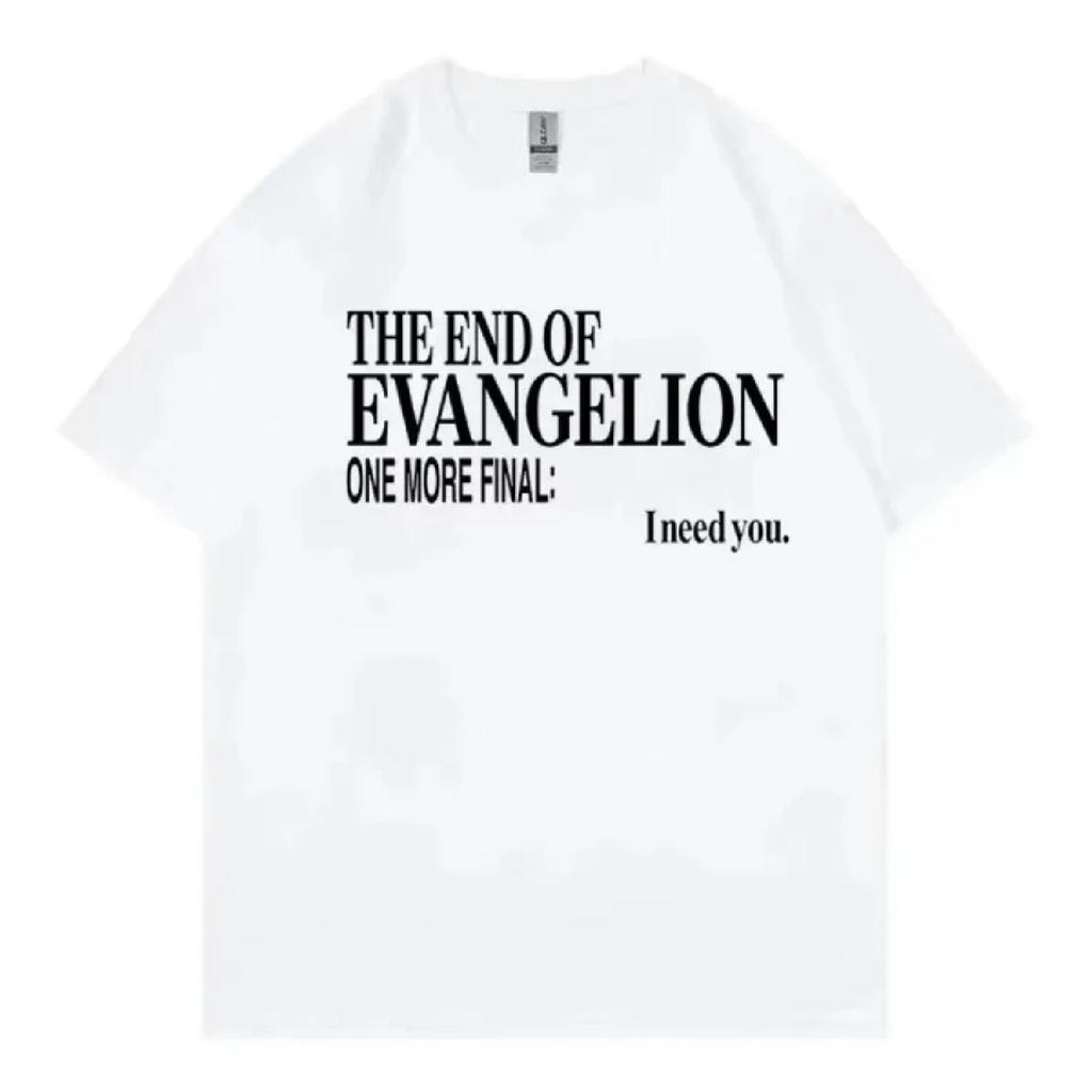 2025 Summer New Hot Neon Genesis Evangelion Printed Men's and Women's Pure T-shirt Couple Street Casual Top