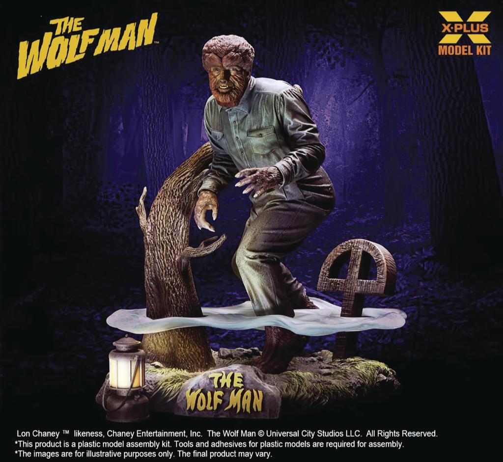 Der Wolfsmensch Lon Chaney als Werwolf Maßstab Unbemalter Kunststoff-Modellbausatz X-PLUS Jr. 1/8