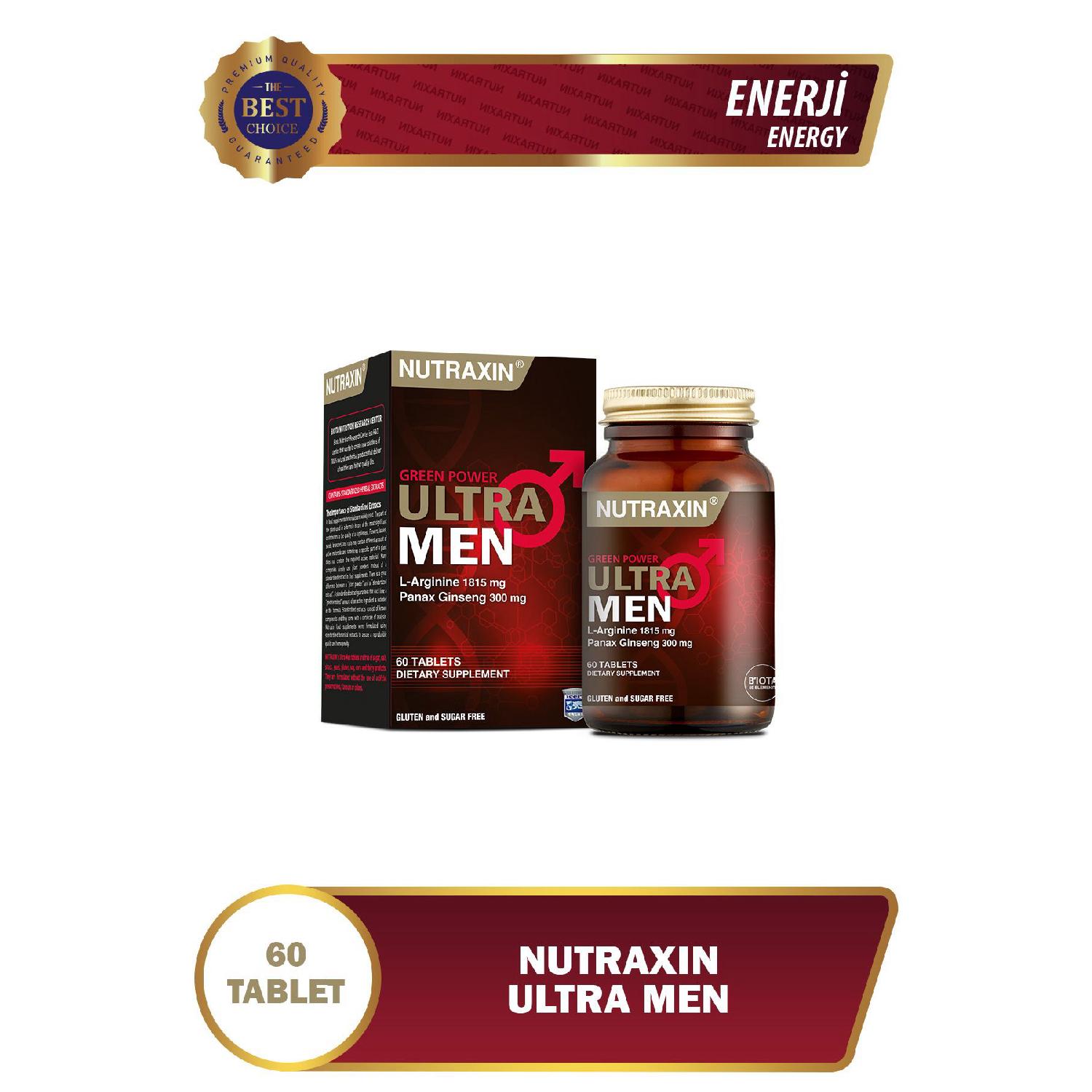

Ultra Men 60 Tablets - L -arginine, Ginseng, Ginger, Iron Space, Cinnamon