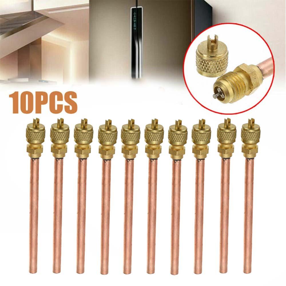 Efficient Copper Access Valves for Various Applications Set of 10 Refrigeration Parts Long Lasting Performance