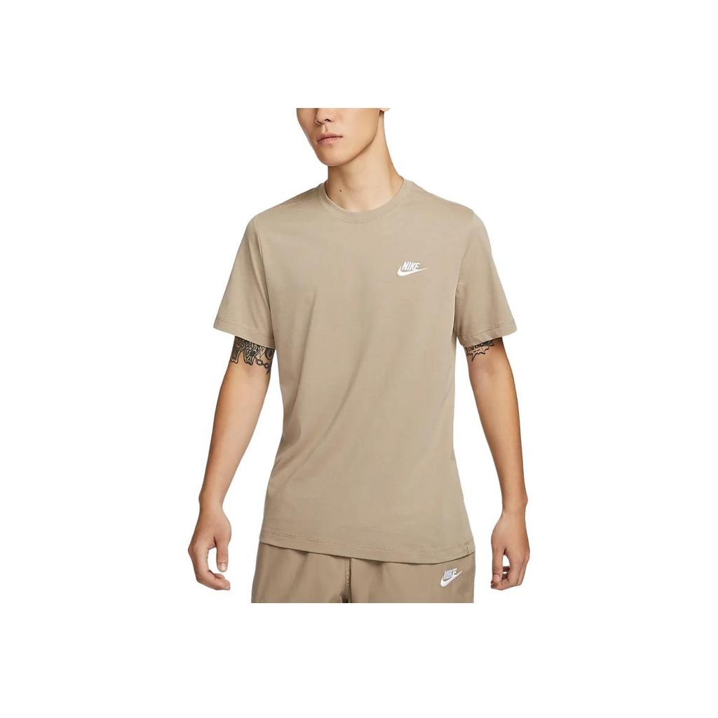 Nike Sportswear Club Soft Comfortable Casual Short Sleeve T-Shirt Men Tops Khaki AR4999-248