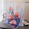 Symphony magnolia print cut flower spring and summer silk scarf large long scarf high-end travel shawl sun protection women's scarf headscarf