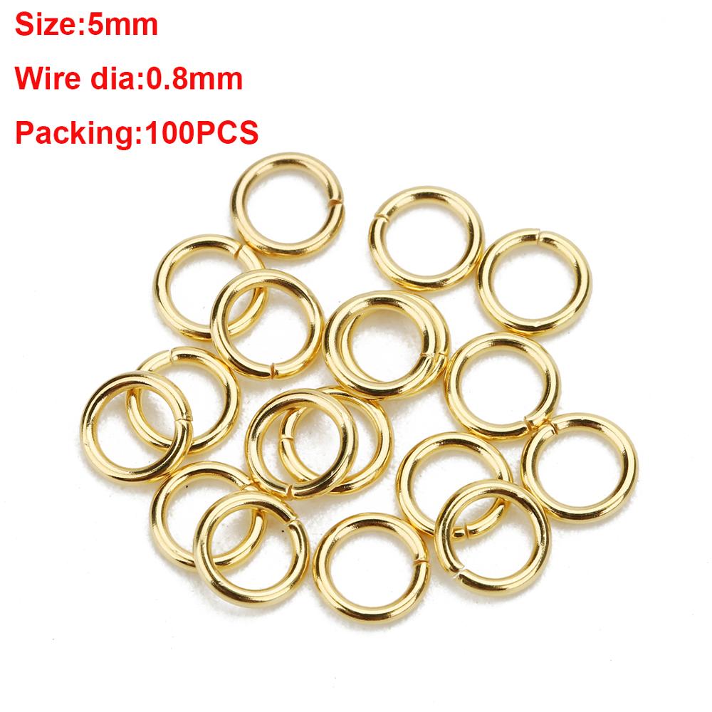 100pcs 3-10mm Stainless Steel Open Jump Rings Split Rings Link Loop For DIY Jewelry Making Findings Connector Wholesale
