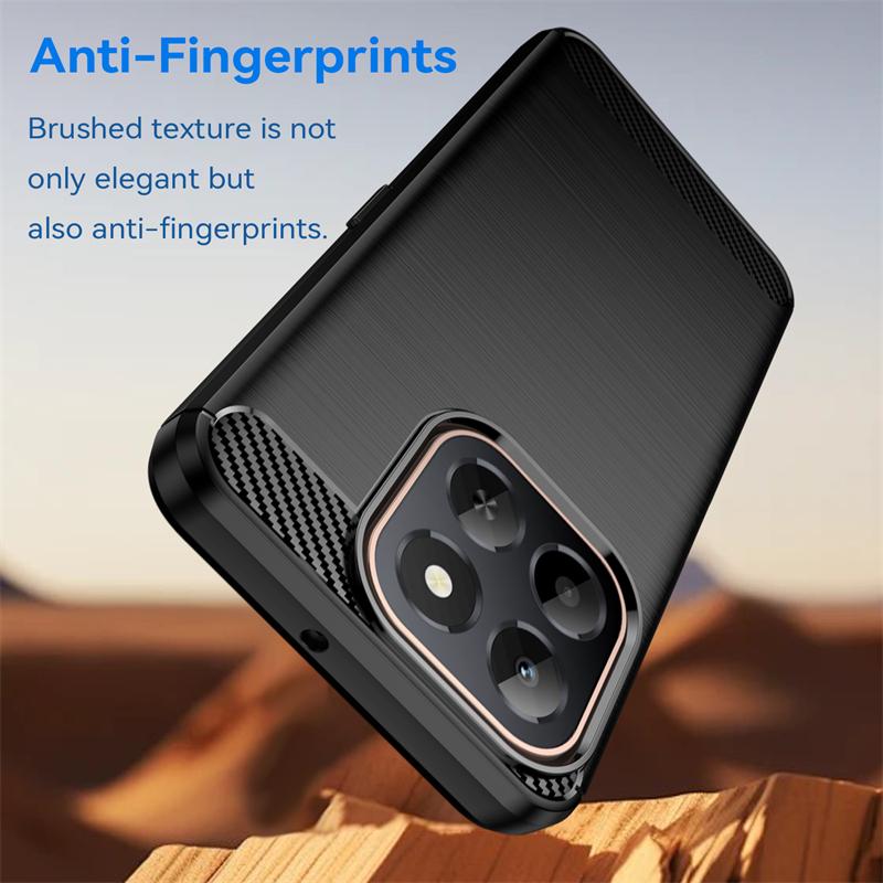 For Cover Honor X6C Case Honor X6C Shockproof Anti-knock Soft TPU Silicone Carbon Fiber Back Case For Honor X6C Case 6.61 inch