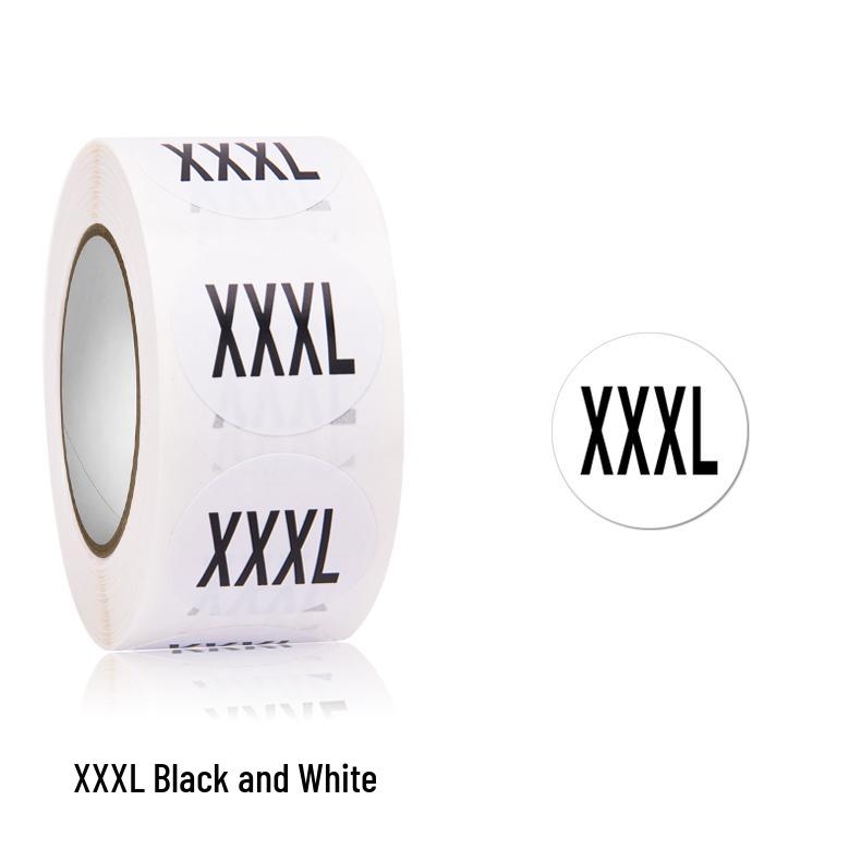 Self-Adhesive Round Size Stickers for Apparel & Footwear