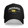 Jamaican Flag and Map Jamaica Baseball Cap Unisex Hip Hop Hats Sunscreen Design Tennis Skate Snapback Cap Birthday Gift