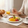 Ceramic Handle English Afternoon Tea Spoon Fork Stainless Steel Fruit Forks Cake Spoon Fork  Cafe