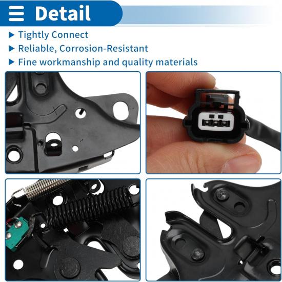 Hood Latch Assembly for Nissan Altima 2019-2023 Engine Hood Latch Lock Release No.656016CA1A 1 Pcs