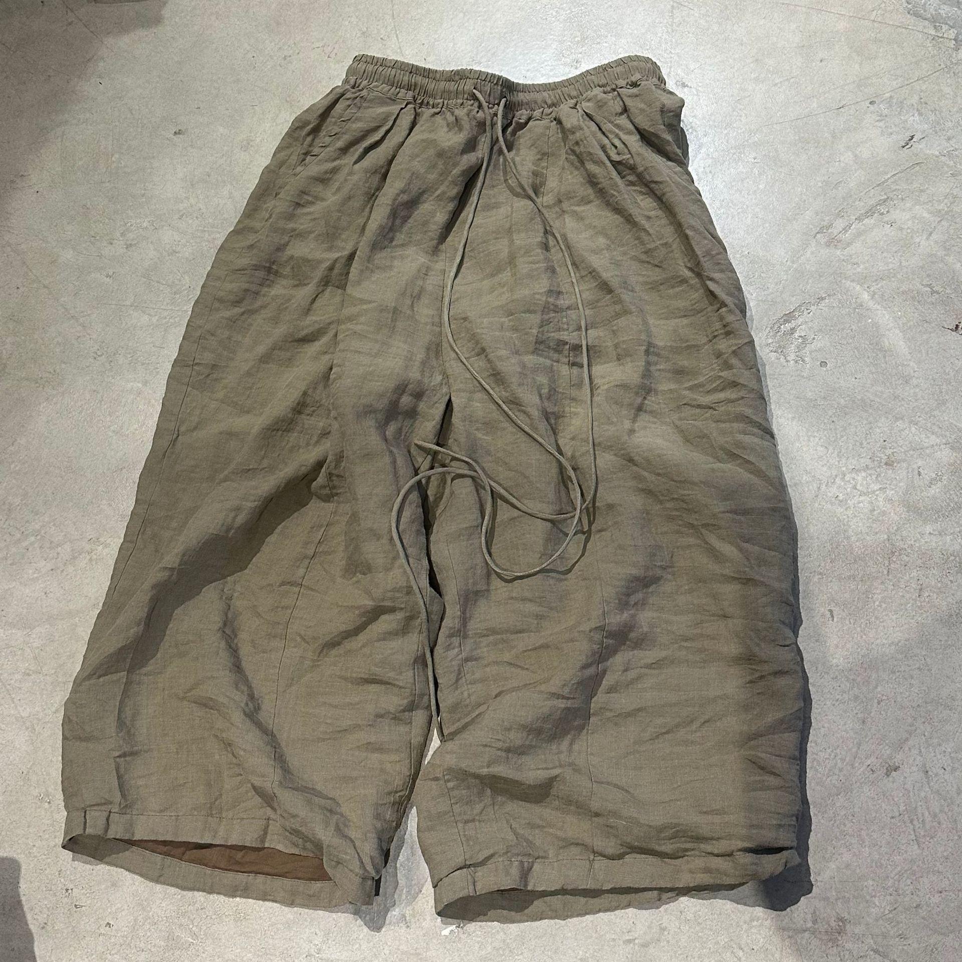 

Johnature Женские зимние повседневные свободные широкие брюки в винтажном стиле, однотонные брюки с эластичной резинкой на талии в стиле ретро One Size хаки