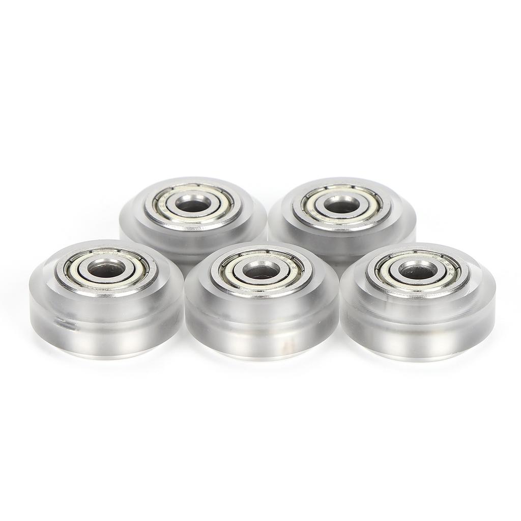5Pcs POM Pulleys 625zz Bearing Passive Round Wheels Rollers Compatible for 3D PrinterWhite