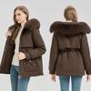 Autumn And Winter Mid To Long Length Fashionable Warm And Thick Velvet Solid Color Style Parkas