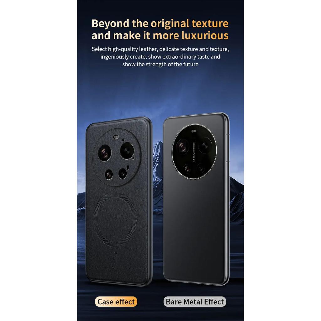 For Xiaomi 17 Ultra Case Magnetic Leather Shield Cover For Xiaomi 17 Ultra Anti-Fingerprint Non-Slip PC+TPU