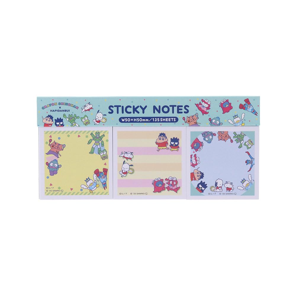 Stationery Crayon Sanrio Characters Sticky Memo Pad with Your Favorite Happy S2850427 Sun-Star Shin-chan Notes, Pattern, Color, Birthday,