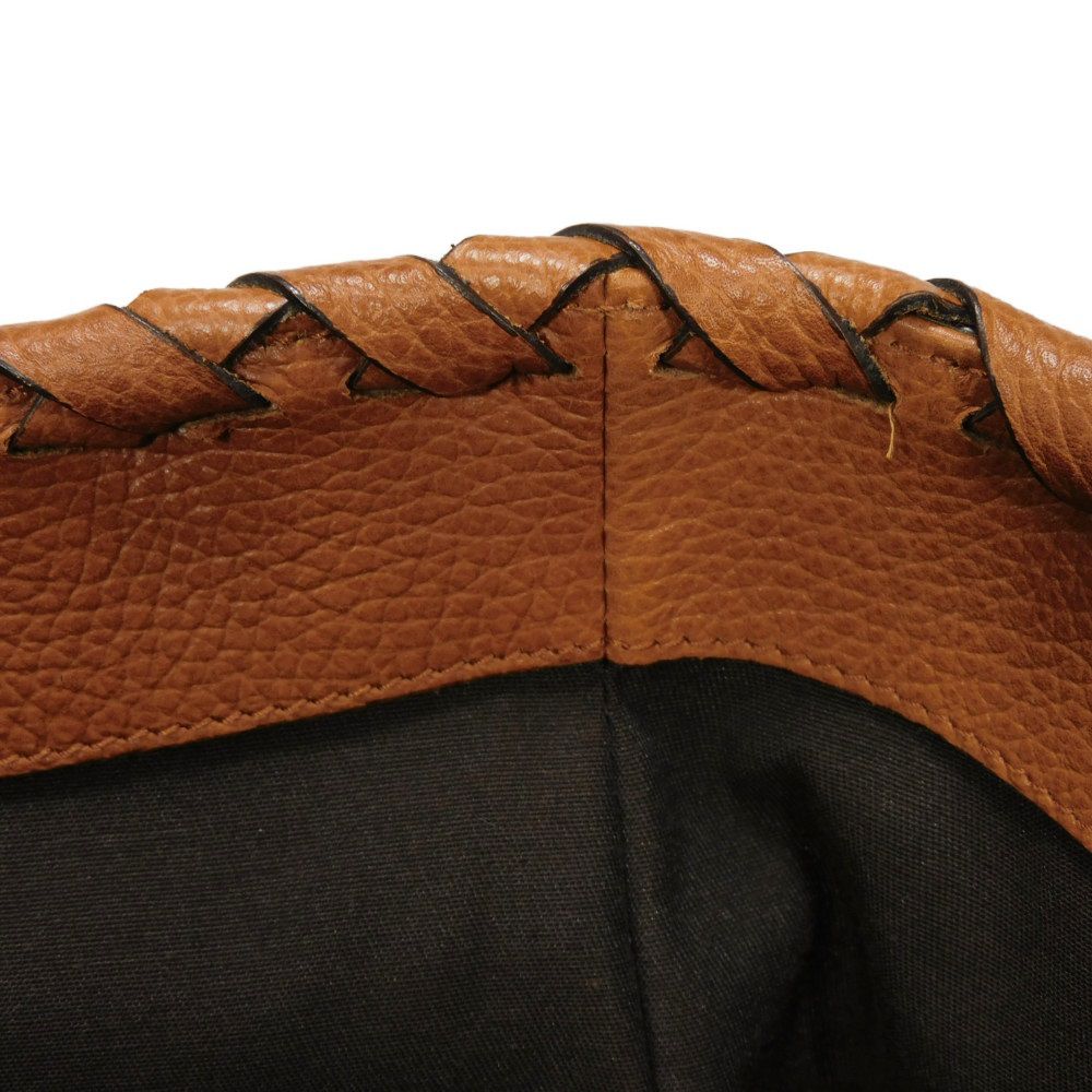 Used 9539 Bamboo Tassel Large Tote 354666 7924 Calfskin Woven Shoulder Bag Charm Brown Unisex from Japan AUTHENTIC